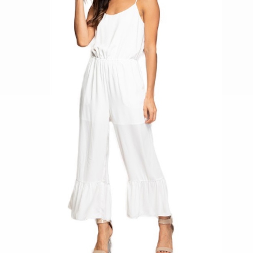 INGRID RUFFLE HEM JUMPSUIT